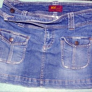 Jean mini skirt